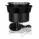 12Pcs 8" Black Air Fryer Accessories Cooking & Baking Kitchen Tools Dish, Pizza Pan & Layered Rack Fit for 4.2-6.8QT Air Fryer - 2
