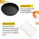12Pcs 8" Black Air Fryer Accessories Cooking & Baking Kitchen Tools Dish, Pizza Pan & Layered Rack Fit for 4.2-6.8QT Air Fryer - 3