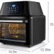 Emerald All in One 16 LiterÂ Air Fryer Oven - 1800 Watts Programmable for Air Frying, Baking, Roasting, Toasting, Dehydrating, & Rotisserie (1845) - 2