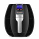 Electric Air Fryer Cooker - Healthy Oil Less Dry Fryer Hot Air Steam Fryer with Digital Control Button Screen, Detachable Fry Basket 1500W, 3.7 Quart (Black) - 0
