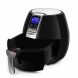 Electric Air Fryer Cooker - Healthy Oil Less Dry Fryer Hot Air Steam Fryer with Digital Control Button Screen, Detachable Fry Basket 1500W, 3.7 Quart (Black) - 2