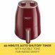 BELLA 1.6 Quart Air Convection Fryer, Red (14778) - 1