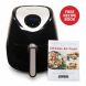 Magic ChefÂ® 3.7 Quart Digital Air Fryer, Healthy Cooking, Dishwasher Safe Basket with Free Recipe Book - Black - 0