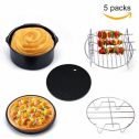Air Fryer Accessories Set,5 Pcs of kit Fit all Standard Air Fryer 3-5.8QT,for Gowise, Phillips, Cozyna and More Brand