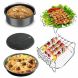 13Pcs 7 In Air Fryer Accessories Air Frying Pan Fryer Baking Basket Pizza Plate Grill Pot Mat for 3.7QT-5.3QT - 2