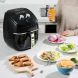 Costway 3.5 QT Electric Hot Air Fryer 1300W w/Timer, Temperature Control Less Oil Black - 3