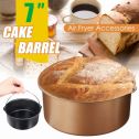 7" 1.6L Cake Barrel Air Fryer Accessories Air Frying Pan Fryer Bread Baking Basket Pizza Plate Pot Mat