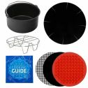 Air Fryer Accessories Round Small Set Compatible with Gowise, Secura, Emerald + More