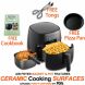 LOUISE STURHLING All-Natural Healthy Ceramic Coated 4.0L Air Fryer. BPA-FREE, PFOS & PFOA-FREE, 7-in-1 Pre-programmed One-touch Settings, Exclusive BONUS Items - FREE COOKBOOK, TONGS & PIZZA PAN - 0