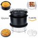 Keenso 5 in 1 Multifunctional Air Fryer Accessories Set Kit Parts Metal Holder Skewer Rack Cake Barrel,  Air Fryer Accessories Kit, Multifunctional Air Fryer Accessories - 0