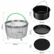 4Pcs 8'' Air Fryer Oven Accessories Steamer Basket Set For Philips 4.2-6.8QT - 3