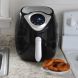 Uber Appliance 3.7 Quart 1300 Watts Programmable Touch Screen Air Fryer - 7 Pre-set functions - non-stick Dishwasher safe - 30 minute Auto Shut off - recipe book included - Black - 1