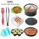 13Pcs 7 In Air Fryer Accessories Air Frying Pan Fryer Baking Basket Pizza Plate Grill Pot Mat for 3.7QT-5.3QT - 0