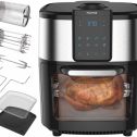 hOmeLabs 11.6 Quart XL Air Fryer Oven - 1700W Heating Element to Bake, Broil, Dehydrate and More - Complete Set of Dishwasher Safe Accessories Included