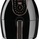 Crux 5.3-Quart Digital Air Convection Fryer, Quick Heating with 60-Minute Timer and Auto Shut-off, Black (Refurbished)