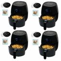 Avalon Bay Air Fryer Digital Display Stainless Steel Healthy Appliance (4 Pack)