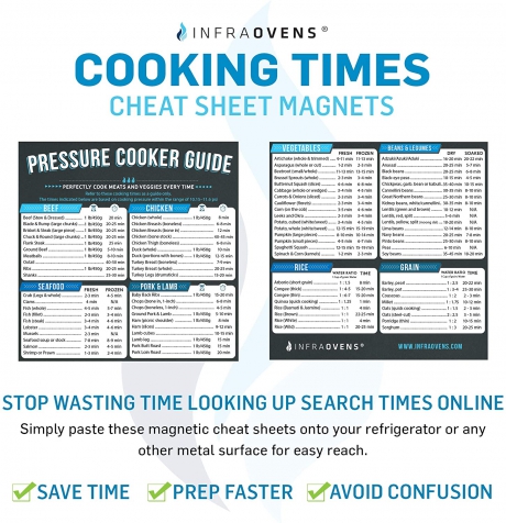 Pressure Cooker Times Cheat Sheet Magnet Chart Compatible with Instant ...