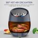 Pershow Air Fryer 4.9 Quart Electric Hot Air Fryer with Non Stick Fry Basket,RadiVection 360Â°Heat Circulation Technology,1400W,Blue - 1