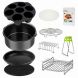 Stainless Steel Air Fryer Accessories Set Fits 5 / 6 / 8 QT Cooker (8-Pieces) - 0
