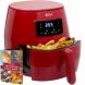 Deco Chef 5.8QT Digital Electric Air Fryer with Accessories and Cookbook- Air Frying, Roasting, Baking, Crisping, and Reheating for Healthier and Faster Cooking (Red) - 0