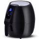 1500 W 4.8 Quart Electric LCD Touch Screen Timer Air Fryer - Black - 0