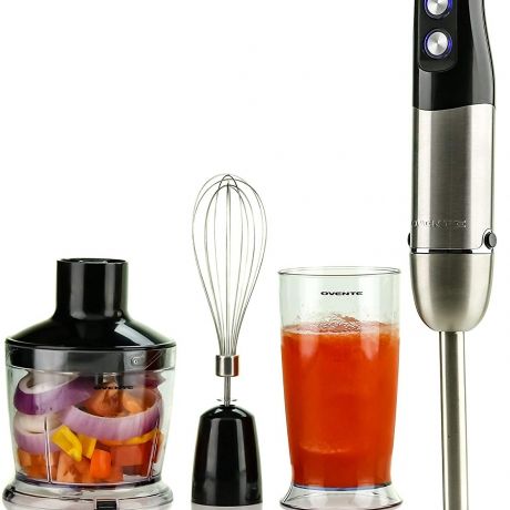 Ovente Multi Purpose Immersion Hand Blender Set 500 Watts With 6 Speeds ...