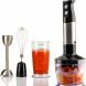 Ovente Multi Purpose Immersion Hand Blender Set 500 Watts with 6 Speeds Control and 3 Premium Attachments including BPA-Free Food Processor, Egg Whisk, and Mixing Beaker, Black (HS685B) - 2
