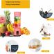 Portable Electric Juicer Cup, USB Rechargeable Personal-size Blender Used at Home And Outdoor, With 400ml High Borosilicate Glass Cup, Pink - 3