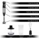 Immersion Blender-4-In-1 6 Speed Hand Mixer Set Whisk, Food Processor Cup, 32oz. Beaker, For Soup, Milkshakes, Salsa, and More by Classic Cuisine - 2