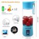 LIGHTSMAX Portable Blender, Smoothie Juicer Cup - Six Blades in 3D, 13oz Fruit Mixing Machine with 2000mAh USB Rechargeable Batteries, Ice Tray, Detachable Cup, (FDA, BPA Free) - 3