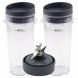 2 Pack 16 oz Cup with To-Go Lid and Extractor Blade Replacement Parts 303KKU 305KKU 307KKU Compatible with Nutri Ninja BL660 BL740 - 0