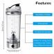 250ML Protein Shaker Bottle Portable Tornado Mixer Blender Handheld Self Stirring Cup USB Charging - 1