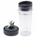 16 oz Cup with To-Go Lid and Extractor Blade Replacement Parts 303KKU 305KKU 307KKU Compatible with Nutri Ninja BL660 BL740