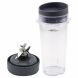 16 oz Cup with To-Go Lid and Extractor Blade Replacement Parts 303KKU 305KKU 307KKU Compatible with Nutri Ninja BL660 BL740 - 0