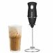 GLiving High Powered Milk Frother Handheld Foam Maker for Lattes-Electric Whisk Drink Mixer for Bulletproof Coffee, Mini Blender and Foamer Perfect for Cappuccino, Frappe, Matcha, Hot Chocolate Black - 0
