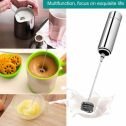 Handheld Electric Milk Frother Foamer Stainless Steel Double And Triple Spring Whisk Head Agitator Blender Mixer Stirrer