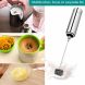 Handheld Electric Milk Frother Foamer Stainless Steel Double And Triple Spring Whisk Head Agitator Blender Mixer Stirrer - 0