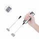 Handheld Electric Milk Frother Foamer Stainless Steel Double And Triple Spring Whisk Head Agitator Blender Mixer Stirrer - 2