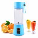 Portable Mini Blender,Smoothie Blender-Two Blades, Mini Travel Personal Blender with USB Rechargeable Batteries,Household Fruit Mixer,Detachable Cup,USB Juicer Cup(Blue)