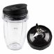 Nutri Ninja 18 oz Cup with Sip & Seal Lid and Extractor Blade Replacement Combo 427KKU450 408KKU641 409KKU641 - 0