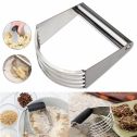 5 Sturdy Blade Pastry Cake Bread Cutter Stainless Steel Kitchen Cook Craft Handheld Dough Blender, Pastry Blender 4x3.5x1.8inch