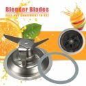 Stainless Steel Cross Ice-Crushing Blade Cutter Assembly With Sealing Ring Gasket For Black & Decker Blender
