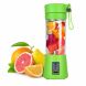 380mL Multi-functional Juicer Cup USB Rechargeable Juice Blender Portable Fruit Mixer Squeezer with 2 Sharp Blades, Suitable for Kitchen, Camping and Travel, Green - 0
