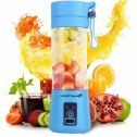 LIGHTSMAX Portable Blender, Smoothie Juicer Cup - Six Blades in 3D, 13oz Fruit Mixing Machine with 2000mAh USB Rechargeable Batteries, Ice Tray, Detachable Cup, (FDA, BPA Free)