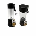 Portable Personal Rechargeable USB Cordless Smoothie Drink Shake Mixer 2 -Pack