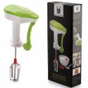 Manual Hand Mixer Blender by Wilmington Steelwares, Power Free, Easy To Use, Grip & Clean