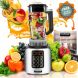 NutriChef NCBL1700 - Home Kitchen Blender - Digital Countertop Blender with Pulse Blend, Adjustable Time & Speed Settings - 0