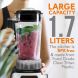 NutriChef NCBL1700 - Home Kitchen Blender - Digital Countertop Blender with Pulse Blend, Adjustable Time & Speed Settings - 1