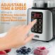 NutriChef NCBL1700 - Home Kitchen Blender - Digital Countertop Blender with Pulse Blend, Adjustable Time & Speed Settings - 2