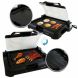 Megachef Reversible Indoor Grill and Griddle with Removable Glass Lid - 1